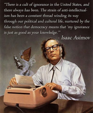 Image result for asimov cult of ignorance
